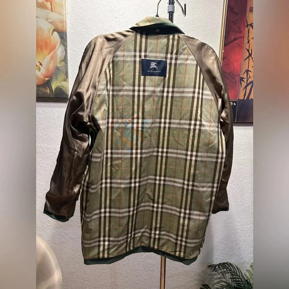 Burberry London Green NovaCheck Women’s Coat size L - Picture 6 of 17